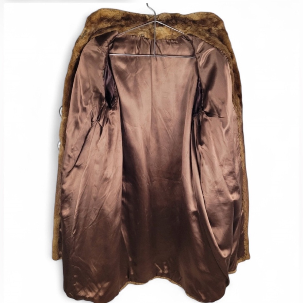 Vintage Mink Genuine Brown Fur Coat (Classic Mobwife) - Picture 5 of 13